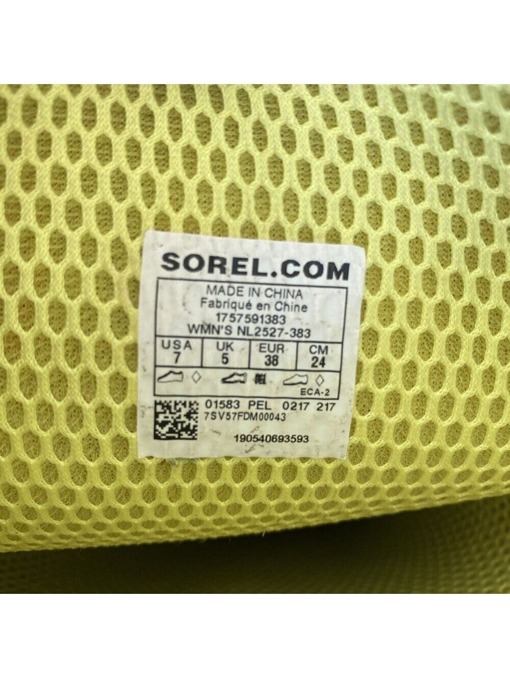 Sorel Tall Rubber Boots Wedge Size 7 Green Womens NL 2527-383 - Picture 7 of 8